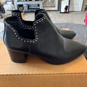 Item # B50 - Black Studded Ankle Boots with Studs